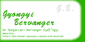 gyongyi bervanger business card